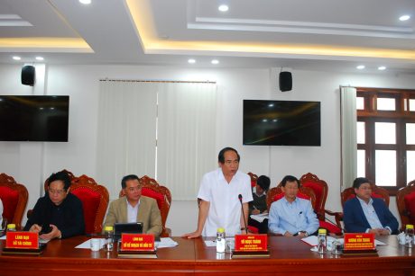 Ông Võ Ngọc Thành - Phó Bí thư Tỉnh ủy, Chủ tịch UBND tỉnh Gia Lai phát biểu tại buổi làm việc