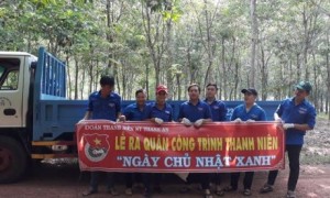 Đoàn viên ra quân thực hiện công trình thanh niên “Ngày thứ bảy tình nguyện”