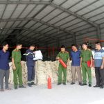 Huấn luyện phòng cháy chữa cháy tại Nhà máy chế biến mủ cao su Lai Châu