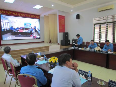 Chủ tịch CĐ TCT CS Đồng Nai phát biểu tại buổi phát động TCN trực tuyến