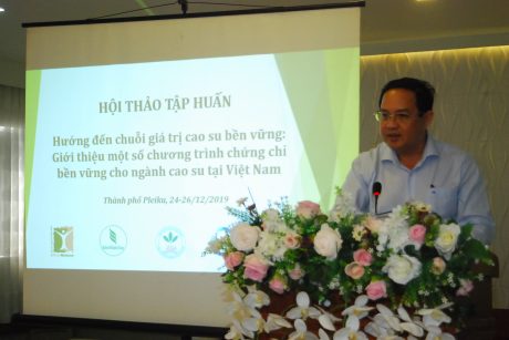 Ông Trương Minh Trung - Phó TGĐ VRG phát biểu khai mạc hội thảo