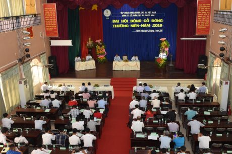 Đại hội cổ đông năm 2019 Công ty CPCS Phước Hòa. Ảnh: Vũ Phong.