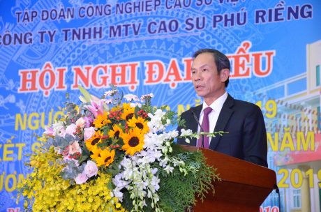 Ông Trần Ngọc Thuận - Bí thư Đảng ủy, Chủ tịch HĐQT VRG phát biểu chỉ đạo.