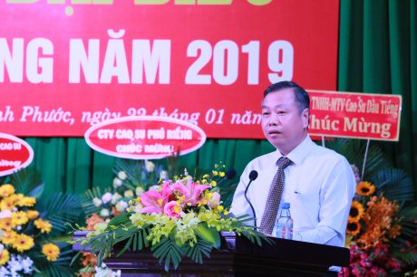 Ông Huỳnh Anh Minh – Phó Chủ tịch UBND Bình Phước, đánh giá cao những kết quả SXKD và những đóng góp của công ty đối với tỉnh