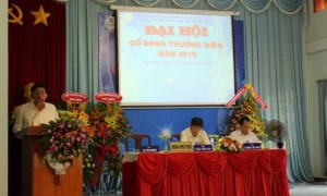 Ông Lê Văn Chành – TGĐ Công ty CPCS Tây Ninh phát biểu tại đại hội.