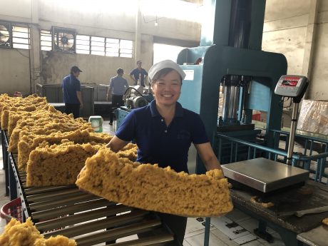chị Nguyễn Thị Kiều Loan – công nhân Nhà máy chế biến Cua Paris, Công ty CPCS Phước Hoà 
