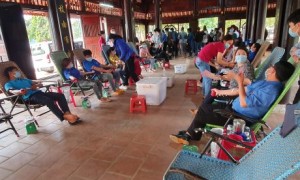 Lực lượng ĐVTN tham gia hiến máu nhân đạo