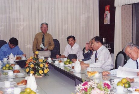 Ông Trần Ngọc Thành  phát biểu tại một buổi làm việc của TCT Cao su VN. Ảnh: Tư liệu