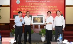 Anh Dương Văn Dàng – nhân viên Phòng Kỹ thuật NT Ông Quế, TCT Cao su Đồng Nai nhận giải thưởng “Thanh niên tiểu biểu ngành cao su” năm 2018.